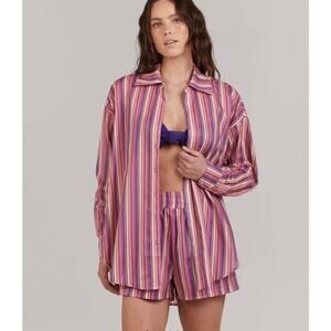 Anthropologie Charlie Holiday Maple Striped Button Up Shirt